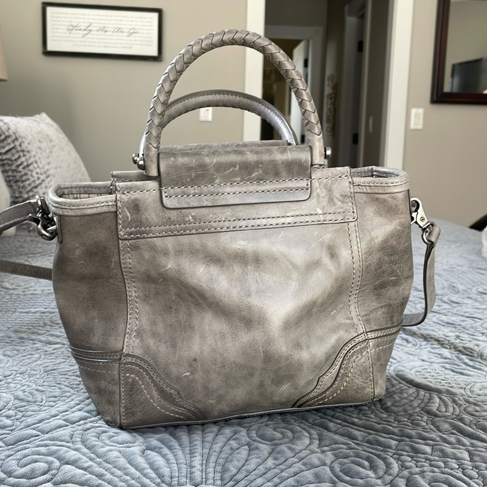 Frye Leather Riviana Tote - Gray- Excellent Condition